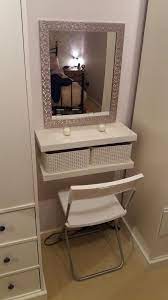 A fitted wardrobe and a dressing table is an essential aspect of any bedroom, so why don't you put them together and design a bespoke fitted wardrobe with a dressing table as one unit. Diy Dressing Table 2 Floating Shelves Crates Seat And Mirror Diy Dressing Tables Small Bathroom Storage Vanity Shelves