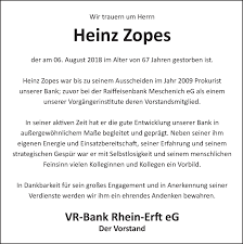 Privatkunden finden gute beratung und service bei der vr bank neumünster eg. Traueranzeigen Von Heinz Zopes Wirtrauern