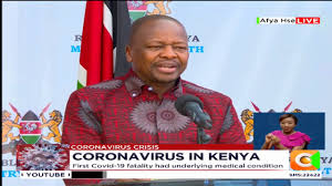 Mutahi kagwe, the health cabinet secretary has confirmed 8 new coronavirus cases. Health Cs Mutahi Kagwe Briefing On The Covid 19 Situation In The Country Youtube