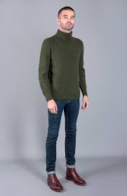 Winter cheap crew neck high quality men classic jacquard argyle jumper teen boys knitting pullover sweaters. Mens Merino Wool Moss Stitch Roll Neck Jumper Paul James Knitwear