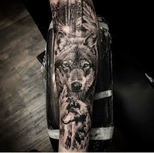 Boskie Wolf Tattoo Sleeve Wolf Tattoos Wolf Tattoos Men