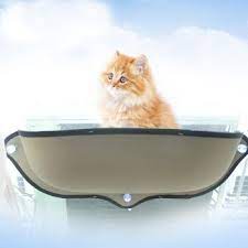 锦和宠物 壁挂猫爬架墙猫墙猫窝猫台墙壁吸玻璃猫吊床猫咪猫架子玩具猫跳台 月亮形猫窗台窝 cat window cat window bed cat hammock window