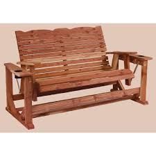 Cedar Straightback Deluxe Loveseat Glider Outdoor Wood Furniture Amish Outdoor Furniture Patio Furnishings