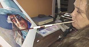 Disabled artist paints her passion