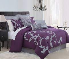 By avondale manor (38) top rated. 9 Piece Queen Duchess Plum And Gray Comforter Set Home Decor Purple Bedrooms Grey Comforter Sets Und Bedroom Decor