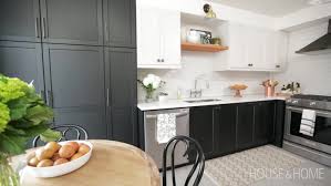 This beautiful black kitchen by april tomlin interiors is brimming with edgy ideas. A Small Black And White Kitchen Makeover With Timeless Style House Home