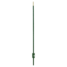 Everbilt 1 3 4 In X 3 1 2 In X 7 Ft Powder Coated Green Steel Fence T Post 901177eb The Home Depot Steel Fence Metal Fence Posts Modern Fence
