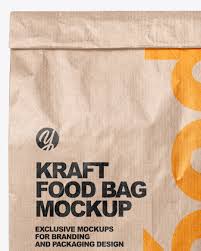 Download Kraft Food Bag Mockup In Bag Sack Mockups On Yellow Images Object Mockups PSD Mockup Templates