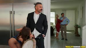 Slutty Aubree Valentine fucks with real estate manager while hiding