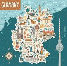 Pin Von Lacey Wintheiser Auf Chocolate Concepto Reiseillustration Karte Deutschland Landkarte Deutschland
