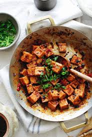Sticky Tofu With Glass Noodles Bev Cooks Recipe Sticky Tofu Food Tofu