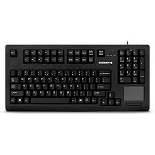 Amazon.com: Cherry Compact QWERTY Mechnical USB Keyboard with Touchpad -  104 Keys, 16" Wide, Black (G80-11900LUMEU-2) : Electronics