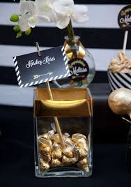 Black And Gold Graduation Decorations Black And Gold Graduation Party Graduation End Of School Party Ideas Photo 9 Of 13 Gold Graduation Party Black Gold Party Graduation Party Favors