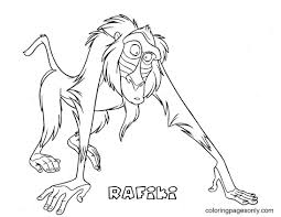 The lion king is a story about a young lion in africa named simba who learns of his place in the great circle of life and overcomes many obstacles to claim his place as the rightful king. Rafiki From The Lion King Coloring Pages The Lion King Coloring Pages Coloring Pages For Kids And Adults