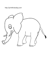 Drawing 2 of elephants to print and color. Giraffe And Elephant Coloring Page