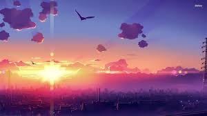 Beautiful sunrise hd wallpaper, nature, sun and sky, scenery. Anime Scenery Wallpaper 4k Wallpaper Collection