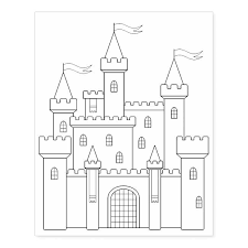Our coloring pages require the free adobe acrobat reader. Fairytale Medieval Royal Castle Coloring Page Rubber Stamp Zazzle Com In 2021 Castle Coloring Page Coloring Pages House Drawing For Kids