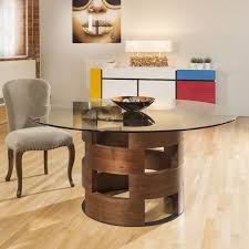 Showing 6 of 6 products in dining tables. Modern Funky Large Round Walnut And Clear Glass Dining Table 1600mm 740120042824 Ebay