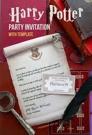 Invitation for an anniversary party. Harry Potter Party Invitation Template Hogwarts Acceptance Letter My Poppet Makes