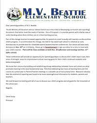 If you're writing a letter for a teacher, use samples to guide your own writing. Parent Teacher Goal Setting Letter M V Beattie Elementary School
