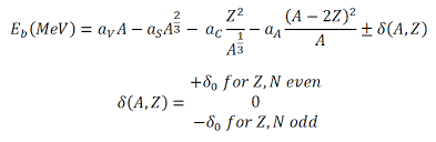 What Is Weizsaecker Formula Semi Empirical Mass Formula Definition