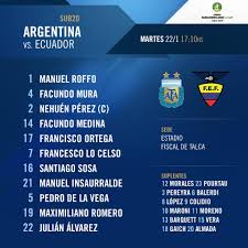 Finalmente nicolás gonzález será el reemplazante de nicolás tagliafico, baja de último momento. Sub20 Formacion Confirmada Afa Seleccion Argentina Facebook