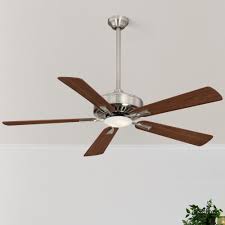 Minka aire fan blades and accessories 52 Inch Minka Aire Contractor Plus Led Brushed Nickel Led Ceiling Fan With Light F556l Bn Dw Destination Lighting