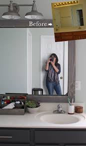 To attach the frame to the mirror, use mirror caulk or screws. How To Frame A Mirror With Wood Tag Tibby Design