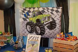 We hope you enjoy our growing collection of hd. Monster Truck Party Backdrop Age 4 Elva M Design Studio