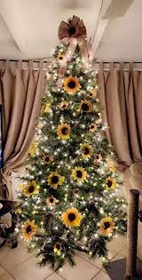 Sunflower Christmas Tree Decorations And Ideas Fall Christmas Tree Black Christmas Trees Christmas Tree Themes