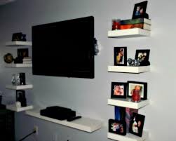 Metal kitchen shelf ikea floating tv cabinet. Floating Ikea Lack Shelves As An Entertainment Center Floating Shelves Entertainment Center Entertainment Shelves Ikea Lack Shelves