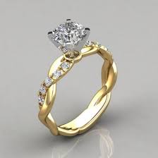Yellow gold cushion cut engagement rings that look downright royal. Twist Curve Ring With 6mm Cushion Cut White Gold Diamond Engagement Ring Esg13440 China Ring And Twist Curve Ring Price Made In China Com