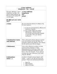 The following list includes bo. 2 Cover Letter Presentation