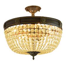 5.0 out of 5 stars 5. Winchester 6 Light Antique Bronze Finish And Golden Teak Crystal Semi Flush Mount Ceiling Light 20 I 1033pkv Coast Lighting
