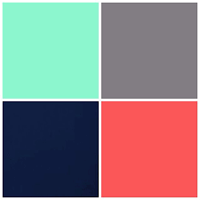 Mint Grey Navy And Coral Coral Bathroom Decor Coral Bathroom Blue Bathroom