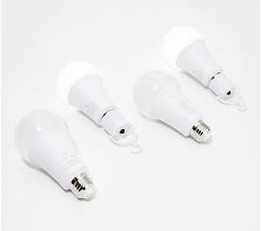 Brightliving Set Of 4 Led Light Bulbs With Built In Back Up Battery Qvc Com