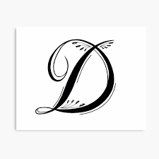 Brush lettering is a very fun and intriguing lettering skill to learn. D Fancy Letter Metal Print By Jpn4design Redbubble
