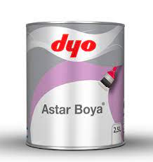 İç mekan ve dış mekan dış cephe astar boya sprey, fırça, akrilik, epoksi ve poliüretan seçenekleri mevcuttur. Astar Boya Dyo