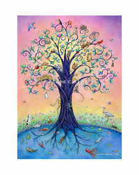 Animal Tree Of Life Art Print Yvonne Cathcart