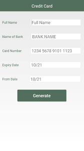 The data you need now ever use one of those new prepaid credit cards for a service and didn't want to use your real information. Fake Credit Card Maker For Android Apk Download
