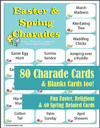 Apr 18, 2019 · wherever you are sitting, jot down as many words as you can see easily from your surroundings. Printbale Easter Charades Spring Charades Game