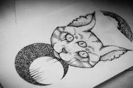 Check spelling or type a new query. Three Eyed Cat Keeping A Black Moon In Mouth Tattoo Design By Askaraya Tattooimages Biz