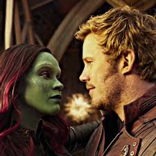 Star Lord Kisses Gamora