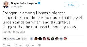 Israeli prime minister benjamin netanyahu also featured among the compromised accounts in but there is no evidence that a screenshot, allegedly taken from mr netanyahu's twitter account, is. Bbc Monitoring A Twitter Israeli Pm Benjamin Netanyahu Has Called Turkish President Erdogan One Of Hamas S Biggest Supporters In A Tweet