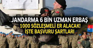 Fiziki yeterlilik ve mülakat sınavlarıyla sözleşmeli er alımlarıyapılır. Jandarma 6 Bin Uzman Erbas 1000 Sozlesmeli Er Alacak Iste Sartlar Takvim