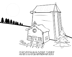 Color a wreath or design a gingerbread house with these online. Coloring Pages Santa Claus On His Sleigh Santagames Net