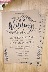 Rustic Wedding Invitation Template Printable Set Wedding Invitation Set Suite Pockets Kraft Caligraphy Leaf Boho Instant Download In 2021 Wedding Invitation Templates Rustic Free Wedding Invitation Templates Country Wedding Invitations