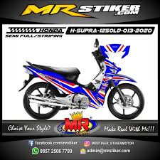 Hitungan ini sudah termasuk grafis sederhana pada bodi. Stiker Motor Decal Honda Supra X 125 Old Red White Grafis Blue Color Racing Honda Motor Racing