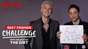 Bffs pete davidson and machine gun kelly have yet another film together — and hulu just paid $4 million for it. Pete Davidson And Colson Baker Aka Machine Gun Kelly Best Friends Challenge The Dirt Netflix Youtube
