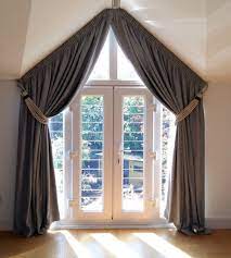 Check spelling or type a new query. Inspiration And Ideas For Dressing An Apex Window With French Door Gathered Curtains Held Back With Th Curtains With Blinds Arched Window Treatments Curtains
